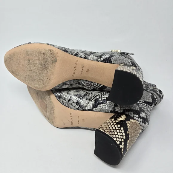 Rochas Python Embossed Boot Size 40 - Picture 4 of 12